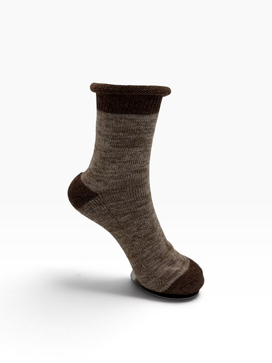 Rolled‑Top Two‑Tone Warm Socks