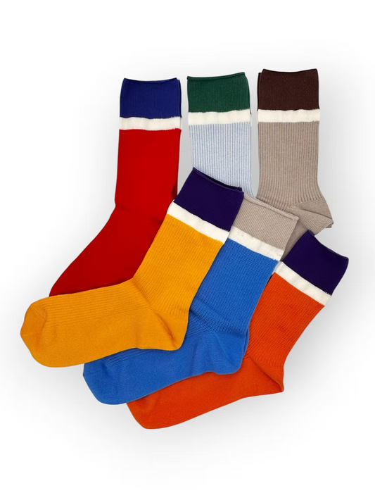 Apos Two-tone ribbed socks