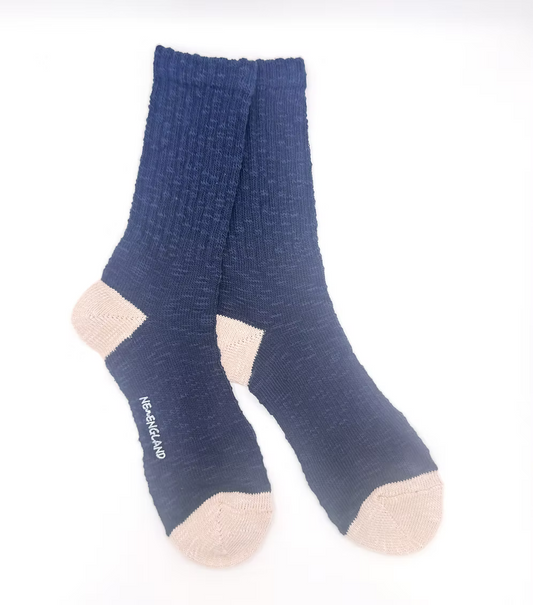 New England cotton slub crew socks