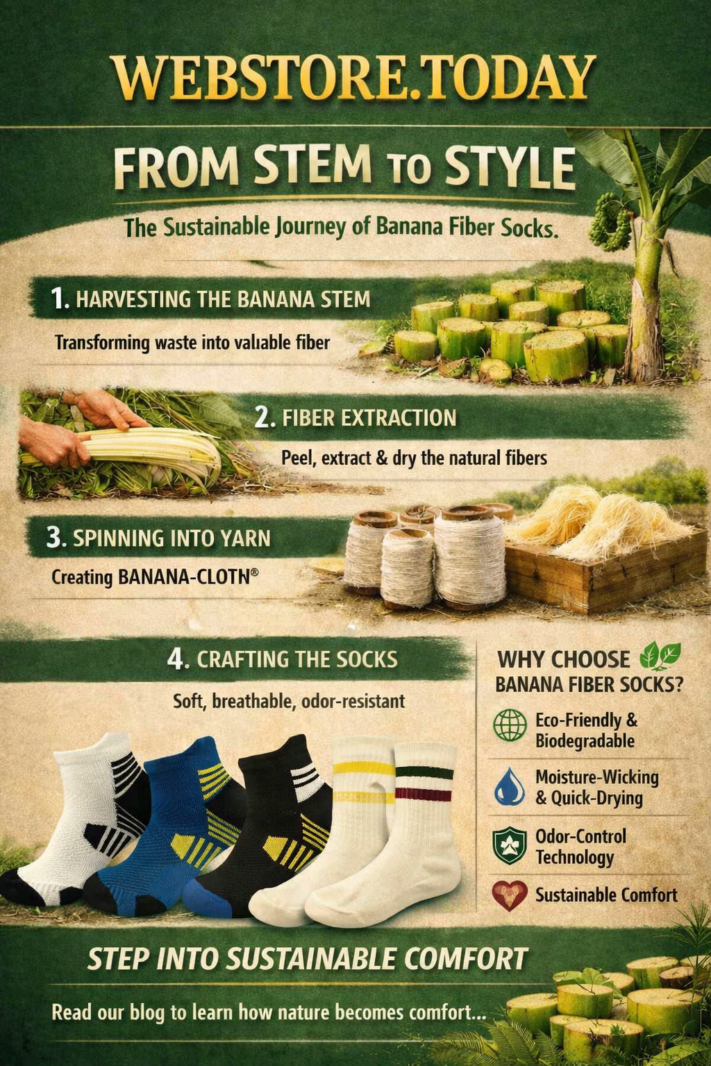 Banana Socks Sports "Eco Run" (with deodorizing function)