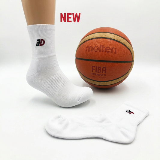3D sport socks and basketball reframed into a square catalog image
