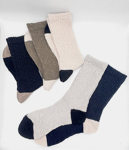 New England cotton slub crew socks