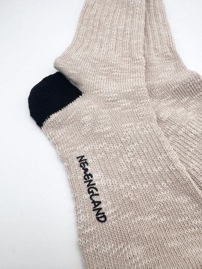 New England cotton slub crew socks