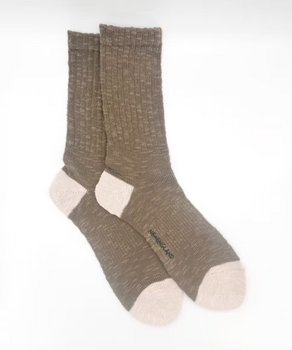 New England cotton slub crew socks