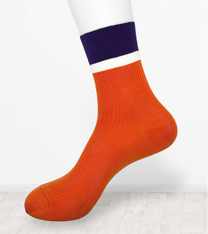 Apos Two-tone ribbed socks