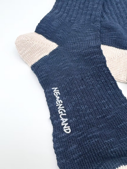 New England cotton slub crew socks