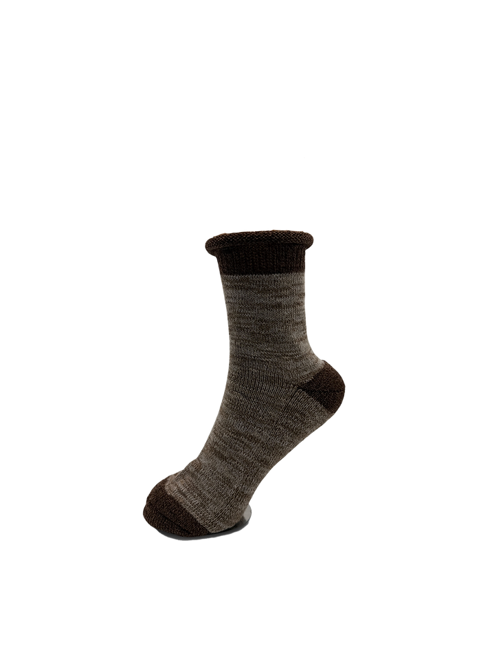 Rolled‑Top Two‑Tone Warm Socks