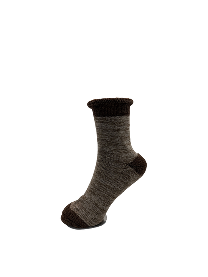 Rolled‑Top Two‑Tone Warm Socks