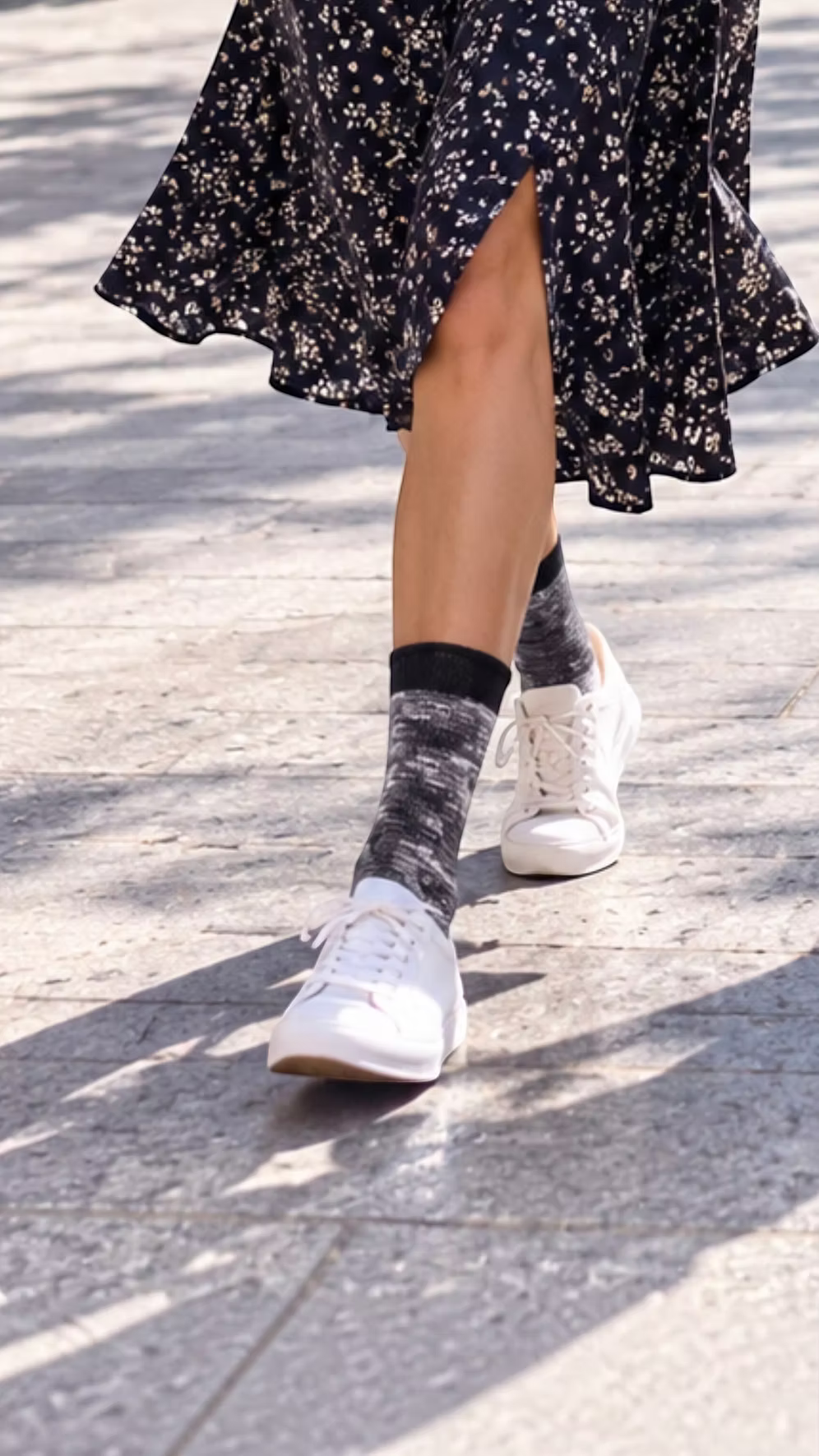Rolled‑Top Two‑Tone Warm Socks