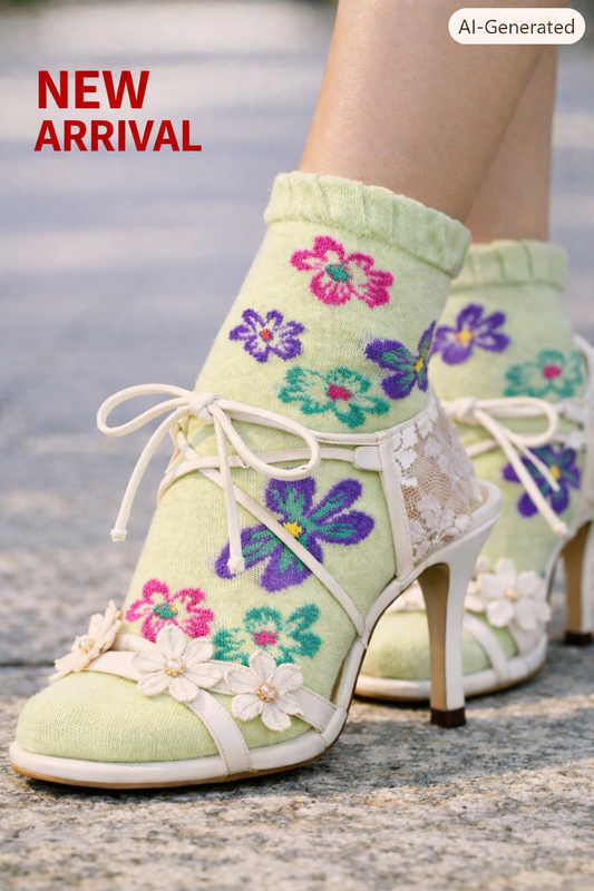 🌸 Frill Flowers Ladies Socks