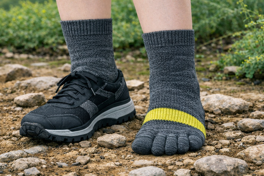 Mountain tabi five-finger crew socks