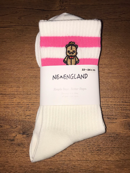 TWO‑TONE RIB SOCKS —New England
