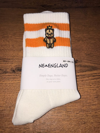 TWO‑TONE RIB SOCKS —New England