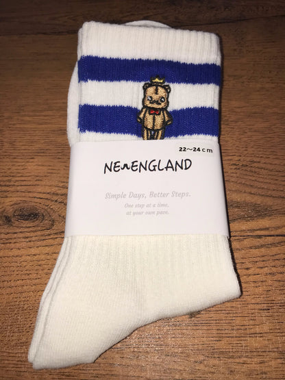 TWO‑TONE RIB SOCKS —New England