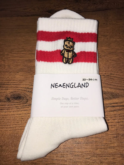 TWO‑TONE RIB SOCKS —New England