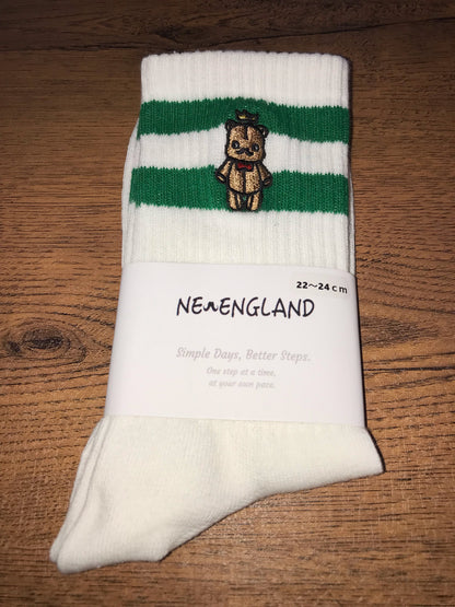 TWO‑TONE RIB SOCKS —New England