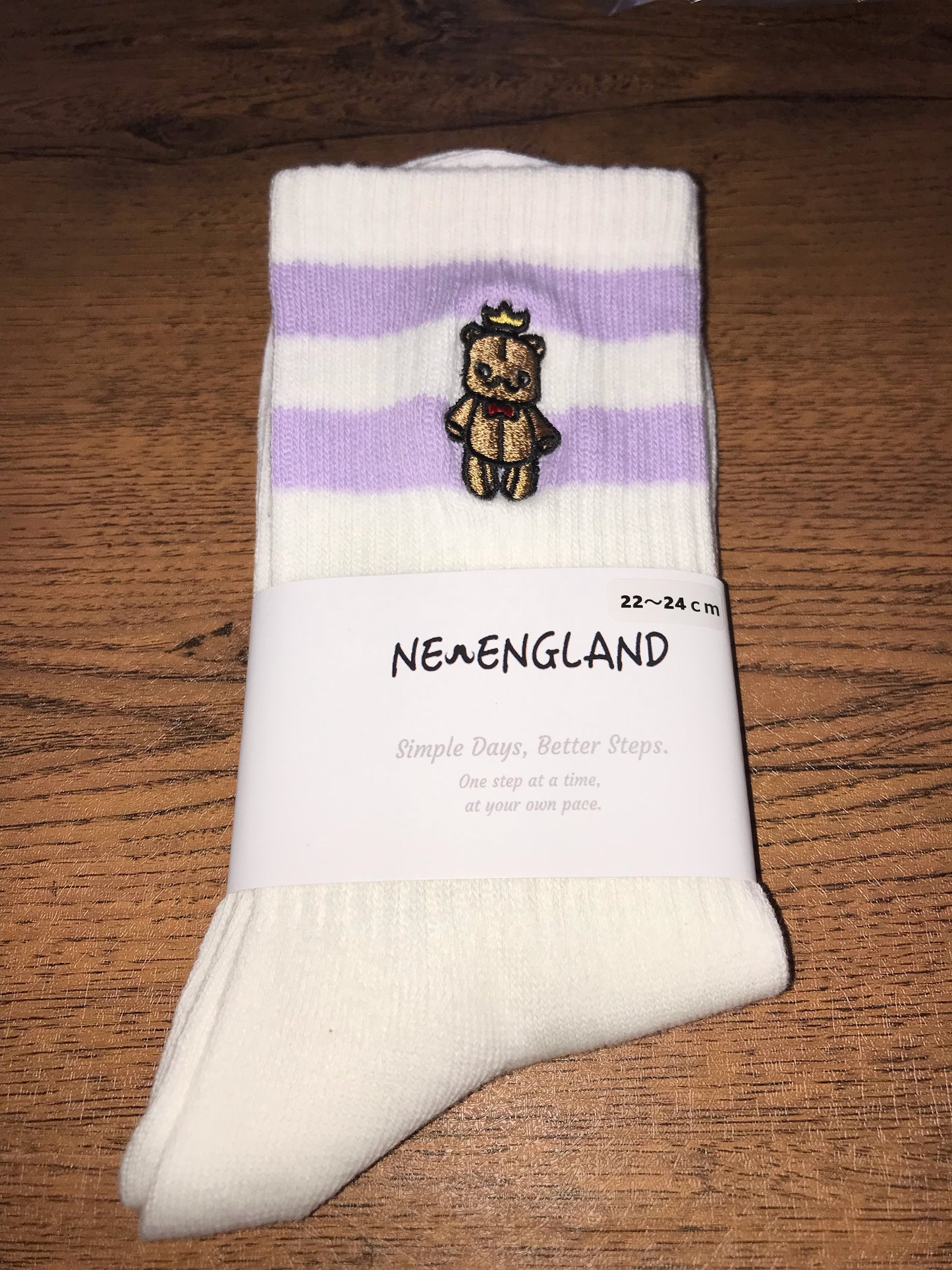 TWO‑TONE RIB SOCKS —New England