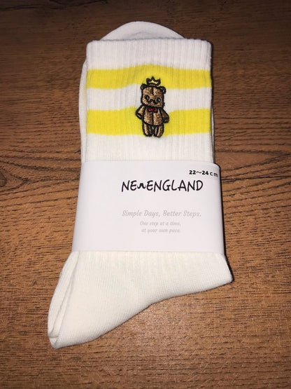 TWO‑TONE RIB SOCKS —New England