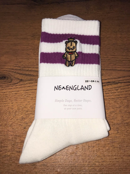 TWO‑TONE RIB SOCKS —New England
