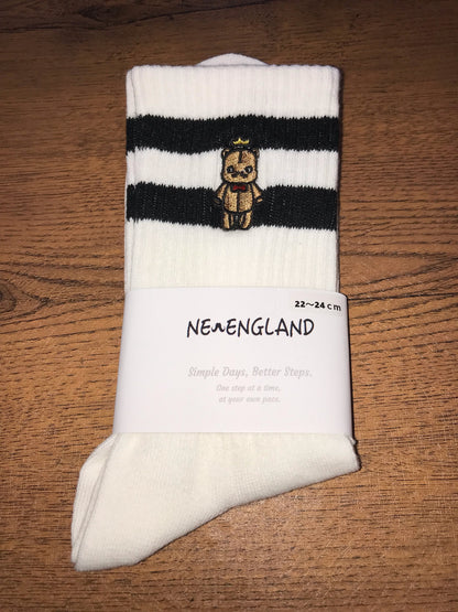 TWO‑TONE RIB SOCKS —New England