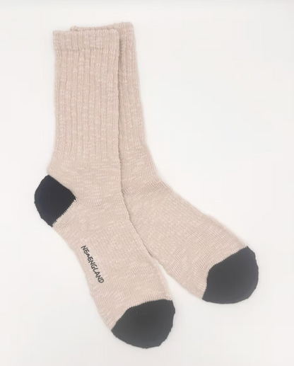 New England cotton slub crew socks