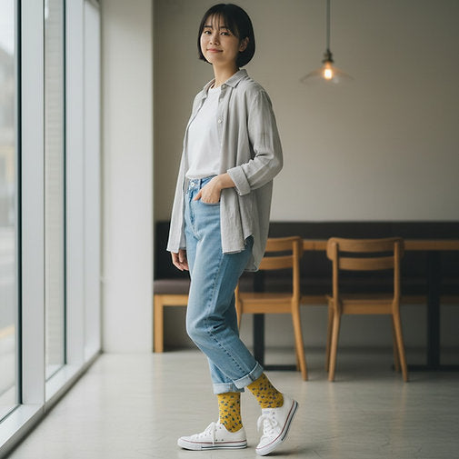 Petite flower socks