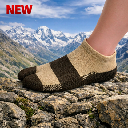 Enhanced Mountain Tabi sock image in square catalog framing
