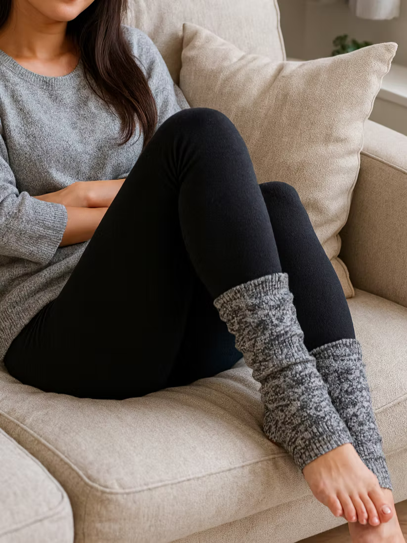 Silk &amp; Cotton Sleep Leg Warmers