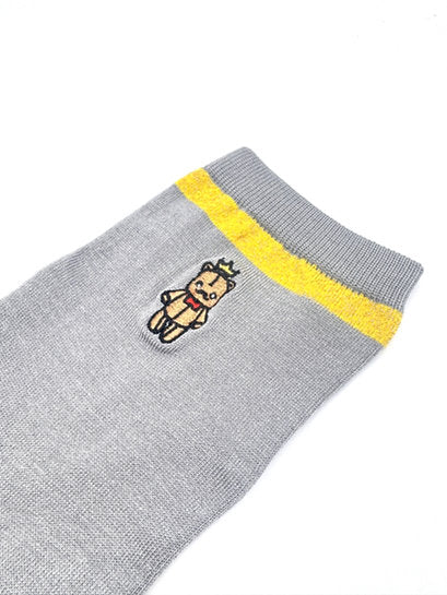 NEW ENGLAND embroidered glitter line socks