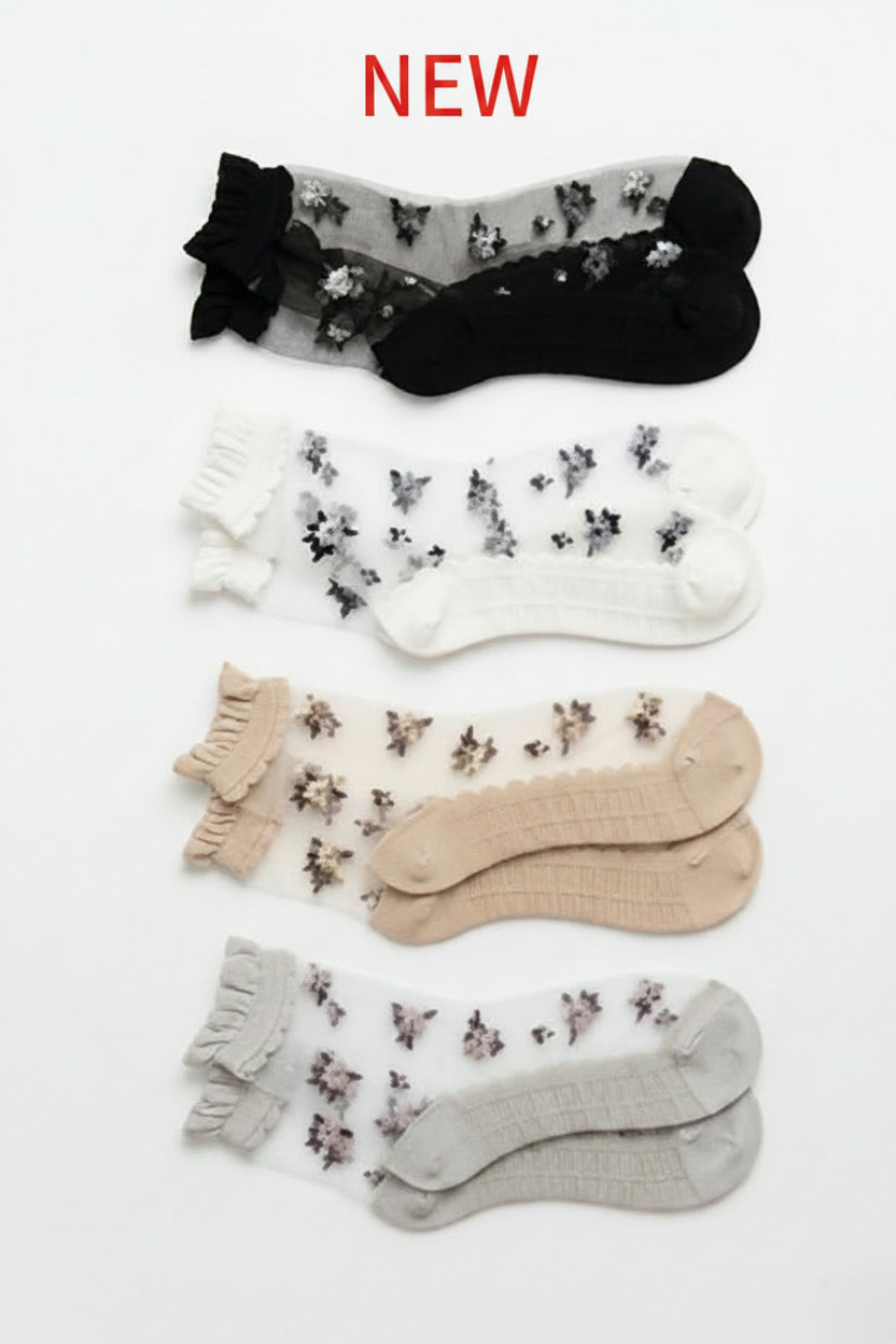 Socks with NEW label upper center